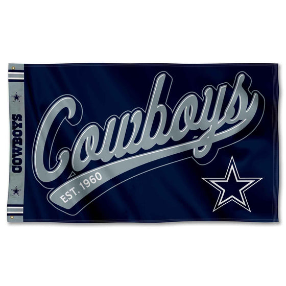 WinCraft Dallas Cowboys Script Logo Premium Flag