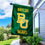 Baylor Bears Logo Double Sided House Flag with Flag Pole Set