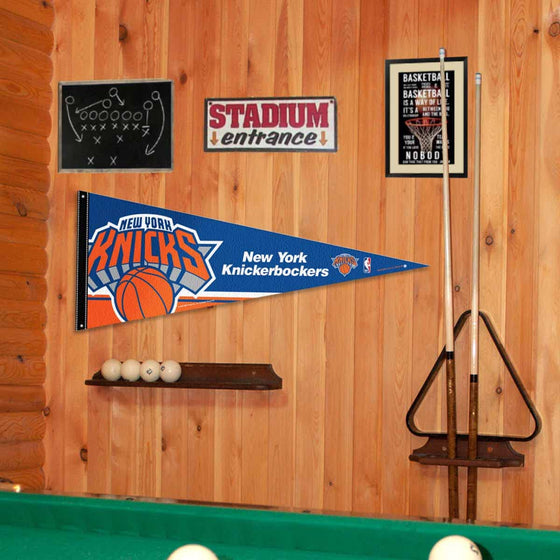 New York Knicks Pennant Flag and Wall Tack Pads Mounts