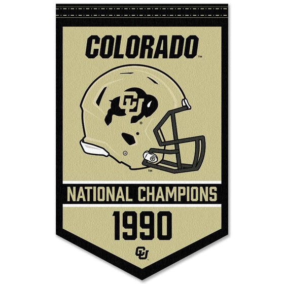 College Flags & Banners Co. Colorado Buffaloes Football National Champions Felt Banner