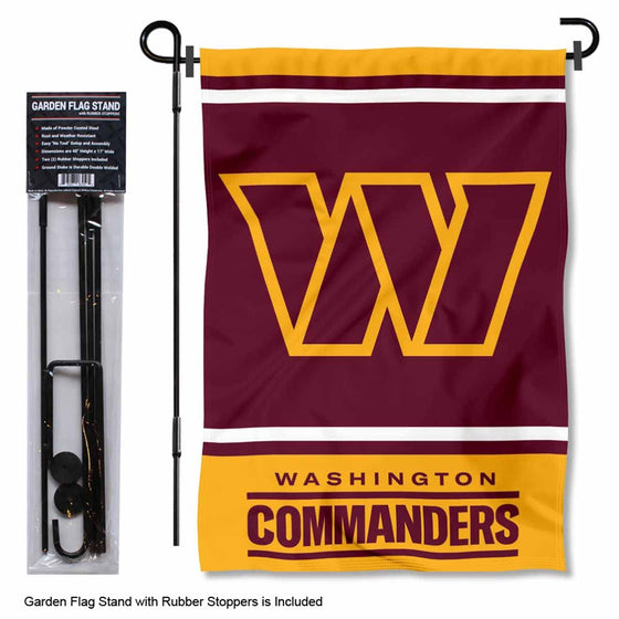 WinCraft Washington Commanders Garden Flag and Flagpole Mount