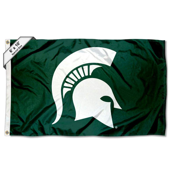 College Flags & Banners Co. Michigan State Spartans 6x10 Feet Spartan Head Large Flag