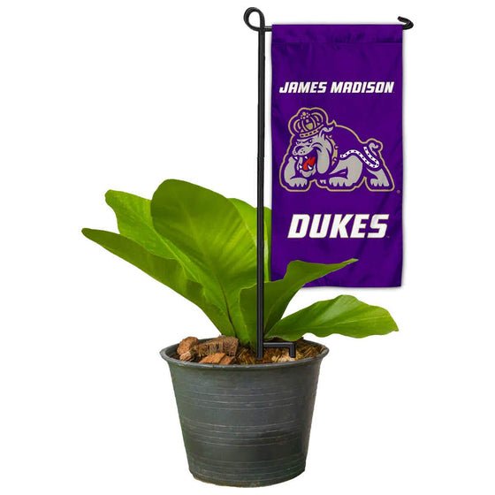 College Flags & Banners Co. James Madison Dukes Mini Garden and Flower Pot Flag Topper