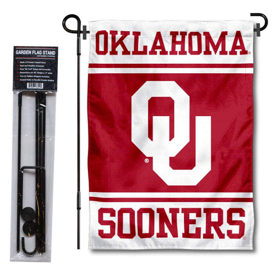 College Flags & Banners Co. Oklahoma Sooners Garden Flag with Stand Holder