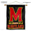 College Flags & Banners Co. Maryland Terrapins Double Sided House Flag and Wood Banner Pole Set