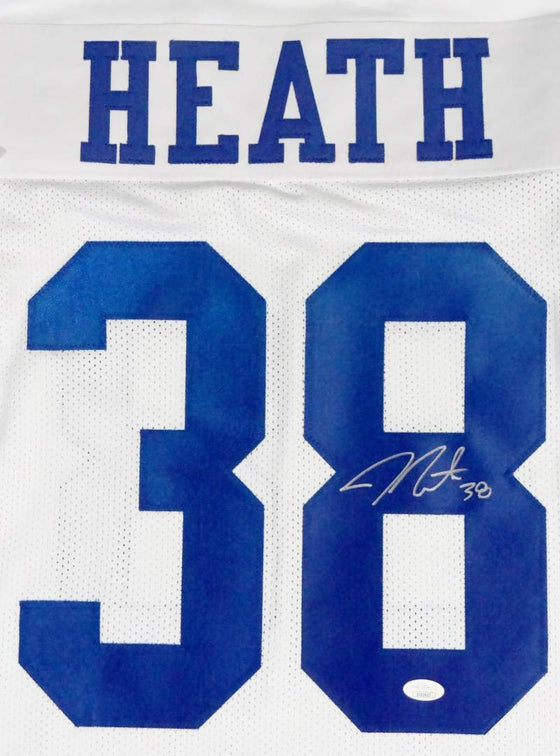 Jeff Heath Autographed White Pro Style Jersey - JSA Auth *8