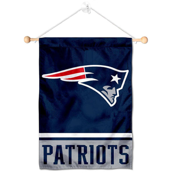 New England Patriots Banner Window Wall Hanging Flag with Suction Cup