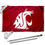 College Flags & Banners Co. Washington State Cougars Wave The Flag Flag with Pole and Bracket Kit