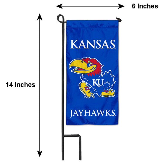 College Flags & Banners Co. Kansas Jayhawks Mini Garden and Flower Pot Flag Topper