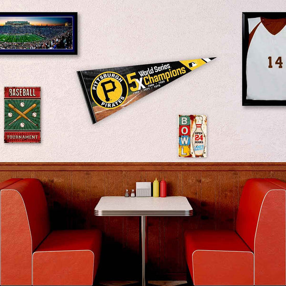 WinCraft Pirates 5 Time Champions Pennant Flag