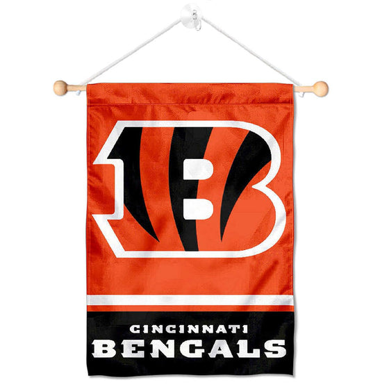 Cincinnati Bengals Banner Window Wall Hanging Flag with Suction Cup