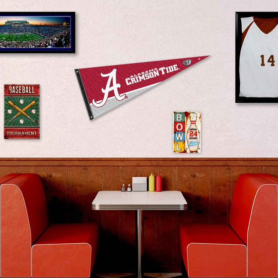 College Flags & Banners Co. Alabama Crimson Tide Pennant Flag and Wall Tack Mount Pads