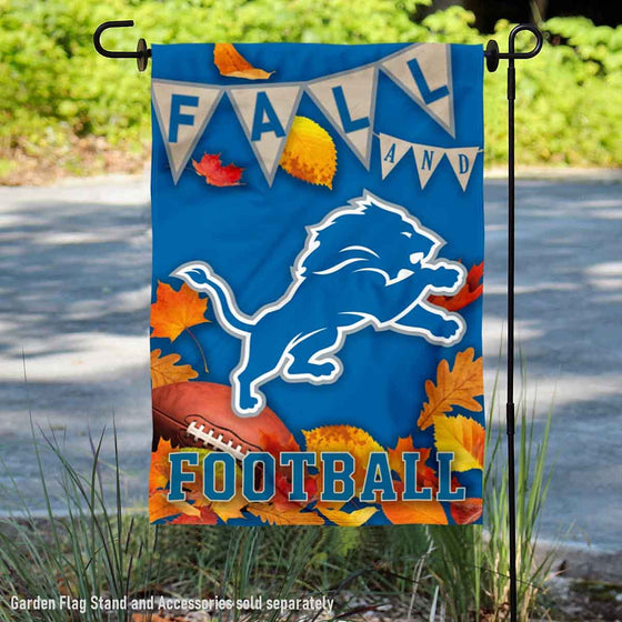 WinCraft Detroit Lions Fall Leaves Decorative Football Garden Flag Double Sided Banner