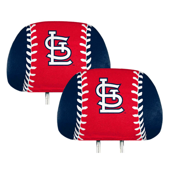 St. Louis Cardinals Printed Head Rest Cover Set - 2 Pieces