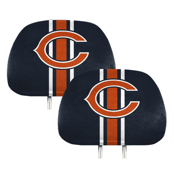 Chicago Bears Printed Head Rest Cover Set - 2 Pieces