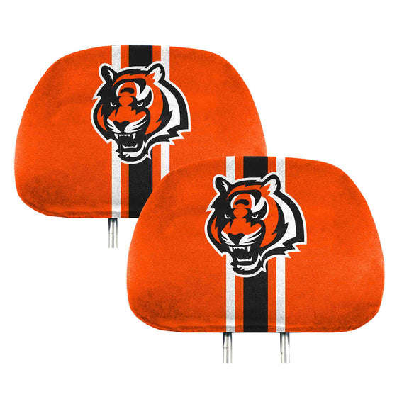 Cincinnati Bengals Printed Head Rest Cover Set - 2 Pieces