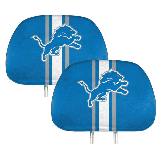 Detroit Lions Printed Head Rest Cover Set - 2 Pieces