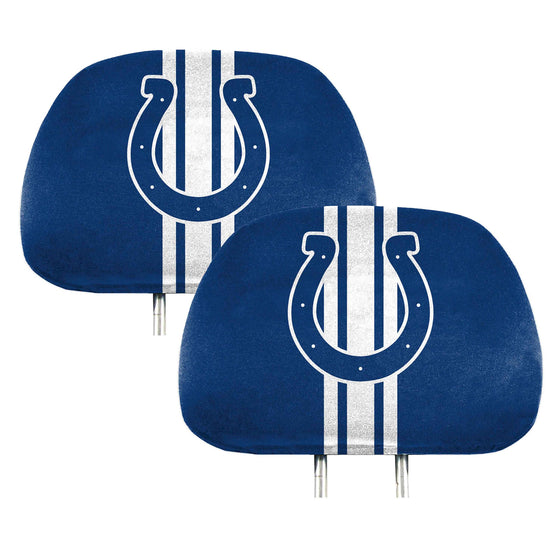 Indianapolis Colts Printed Head Rest Cover Set - 2 Pieces