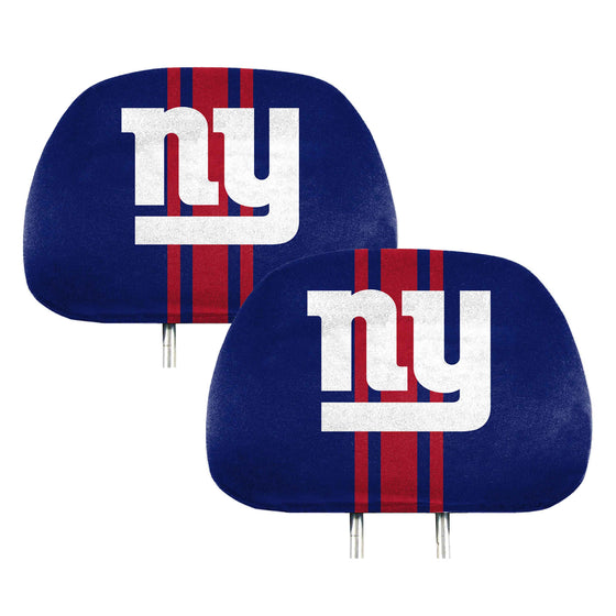 New York Giants Printed Head Rest Cover Set - 2 Pieces