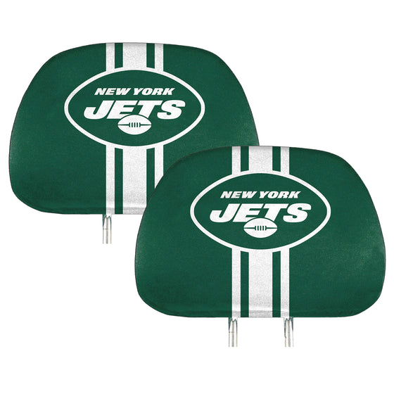 New York Jets Printed Head Rest Cover Set - 2 Pieces