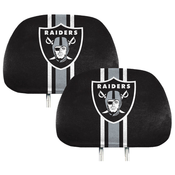 Las Vegas Raiders Printed Head Rest Cover Set - 2 Pieces