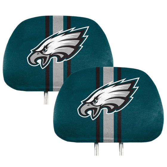 Philadelphia Eagles Printed Head Rest Cover Set - 2 Pieces