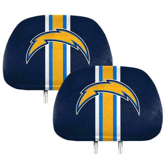 Los Angeles Chargers Printed Head Rest Cover Set - 2 Pieces