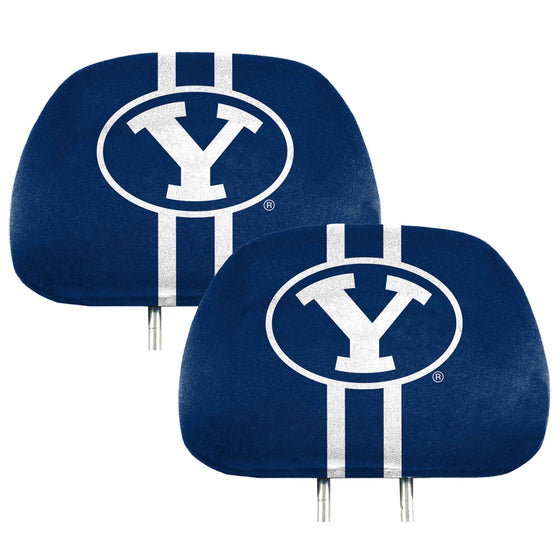 BYU Cougars Printed Head Rest Cover Set - 2 Pieces