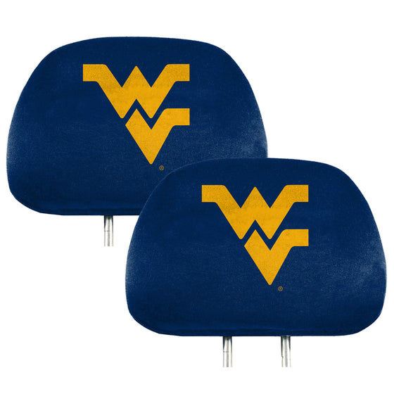 West Virginia Mountaineers Printed Head Rest Cover Set - 2 Pieces