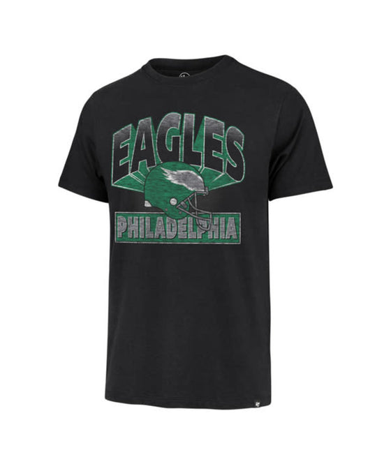 Philadelphia Eagles 47 Brand Throwback Blk/Kelly Green T-Shirt Tee S-2XL - 757 Sports Collectibles