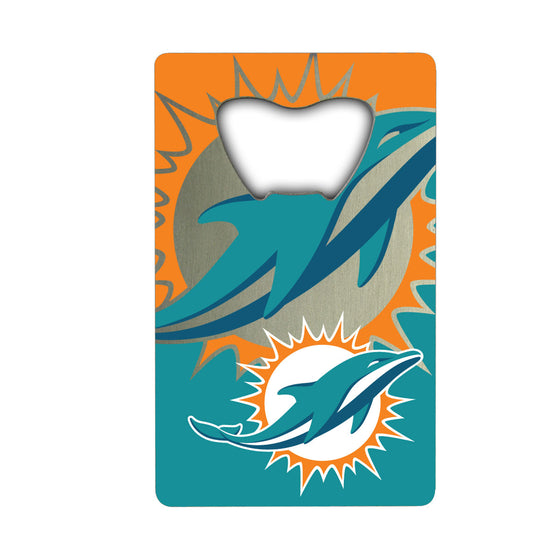 Miami Dolphins Credit Card Style Bottle Opener - 2â€_x009d_ x 3.25