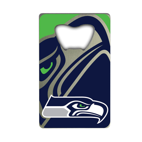 Seattle Seahawks Credit Card Style Bottle Opener - 2â€_x009d_ x 3.25