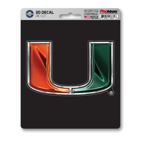 Miami Hurricanes 3D Decal Sticker