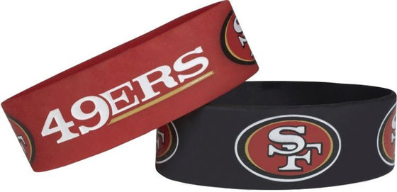 San Francisco 49ers Bracelets 2 Pack Wide Alternate