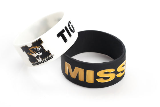 Missouri Tigers Bracelets 2 Pack Wide - Special Order