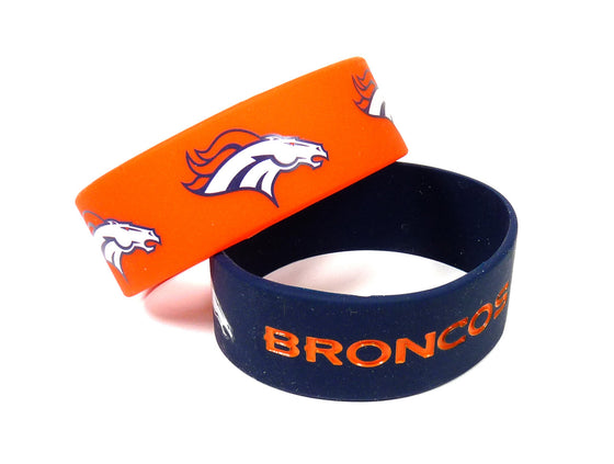 Denver Broncos Bracelets 2 Pack Wide