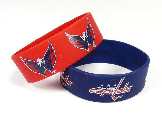 Washington Capitals Bracelets - 2 Pack Wide - Special Order