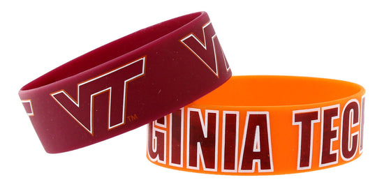 Virginia Tech Hokies Bracelets - 2 Pack Wide - Special Order