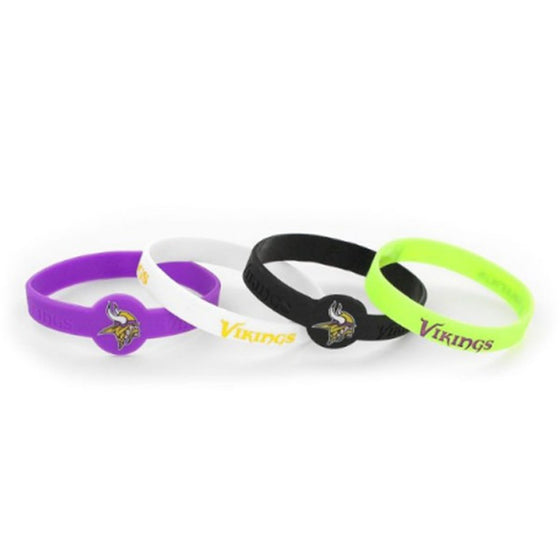 Minnesota Vikings Bracelets - 4 Pack Silicone (CDG)