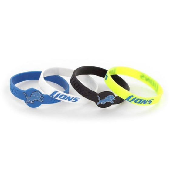 Detroit Lions Bracelets - 4 Pack Silicone (CDG)