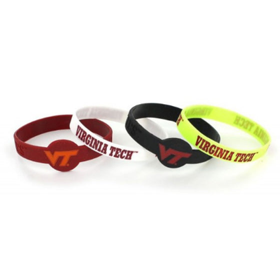 Virginia Tech Hokies Bracelets - 4 Pack Silicone - Special Order