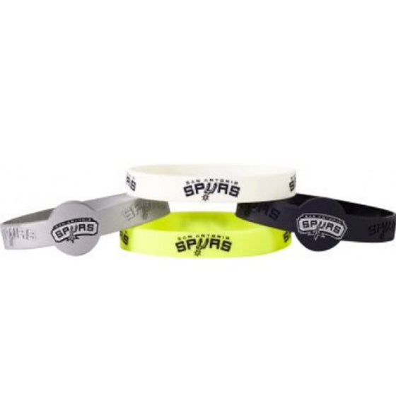 San Antonio Spurs Bracelets - 4 Pack Silicone - Special Order