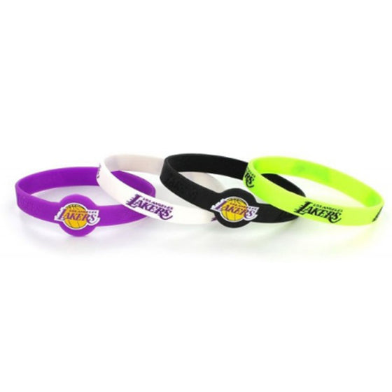 Los Angeles Lakers Bracelets - 4 Pack Silicone (CDG)