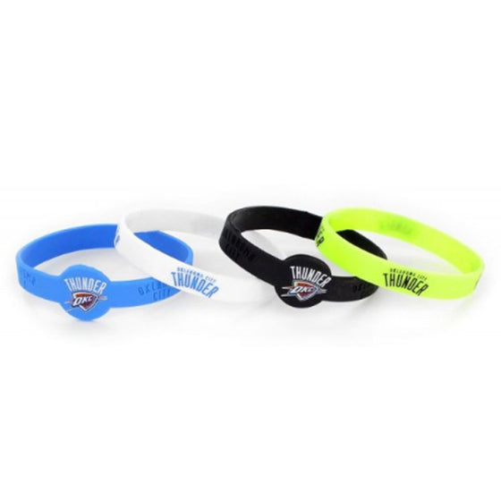 Oklahoma City Thunder Bracelets - 4 Pack Silicone (CDG)