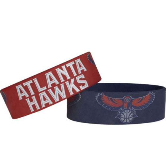 Atlanta Hawks Bracelets - 2 Pack Wide - Special Order