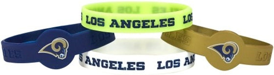 Los Angeles Rams Bracelets - 4 Pack Silicone - Special Order