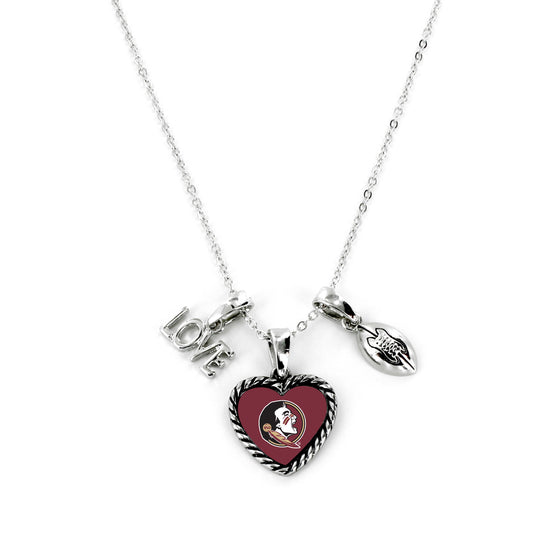 Florida State Seminoles Necklace Charmed Sport Love Football - Special Order