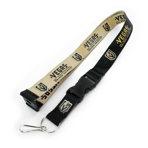 Vegas Golden Knights Lanyard Reversible Black and Gold