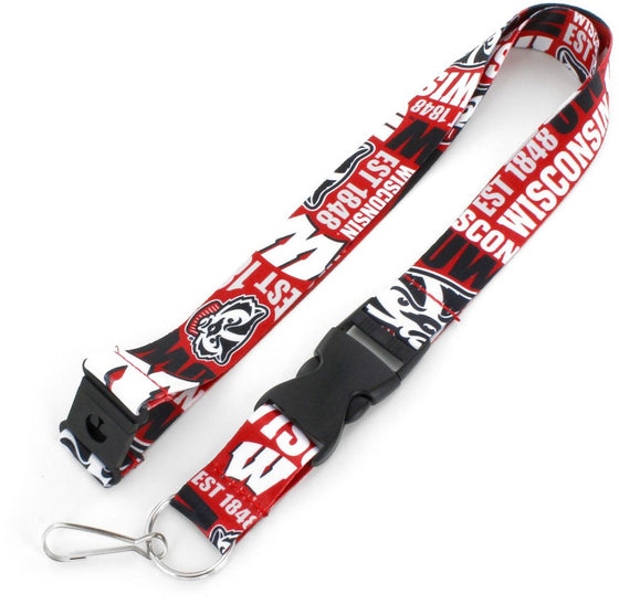 Wisconsin Badgers Lanyard Breakaway Style Dynamic Design