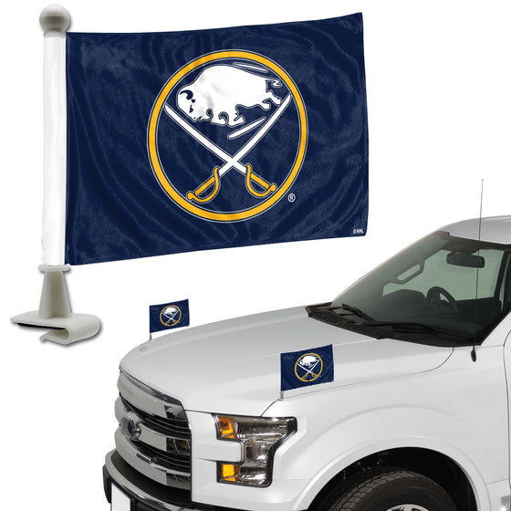 Buffalo Sabres Ambassador Car Flags - 2 Pack Mini Auto Flags, 4in X 6in